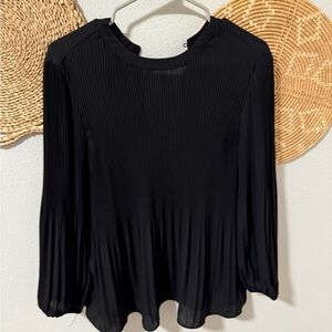 Elegant Black Pleated Top